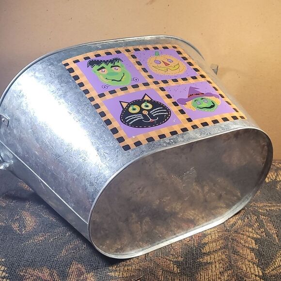 Halloween Galvanized Bucket with Handles - Picture 5 of 7